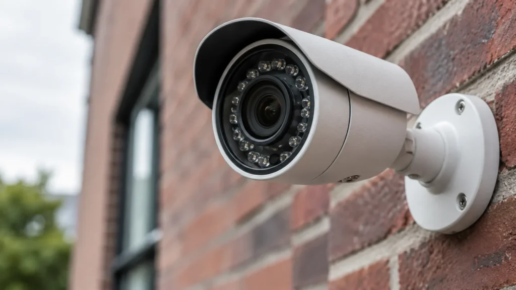 Camerabeveiliging in Utrecht: buitencamera aan een bakstenen gevel