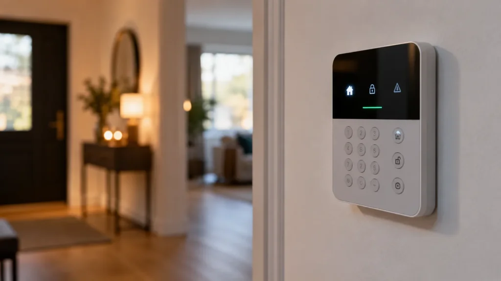 Alarm in Utrecht: bedieningspaneel van een alarmsysteem in de hal